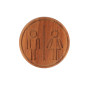 Plaque de porte WC ronde en bois d’acacia marron 10 cm | Cintres & patères | 2 100 CFA , dakar, Sénégal