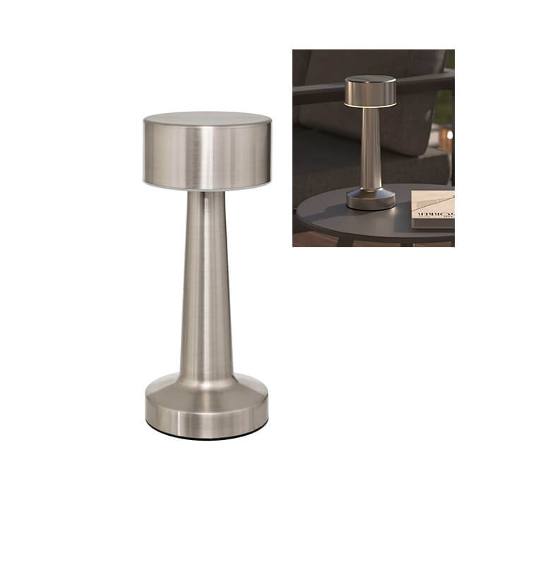 Lampe LED d’extérieur rechargeable Halto argentée H. 21,5 cm | Lampes de table, lampes de chevet , Dakar, Sénégal