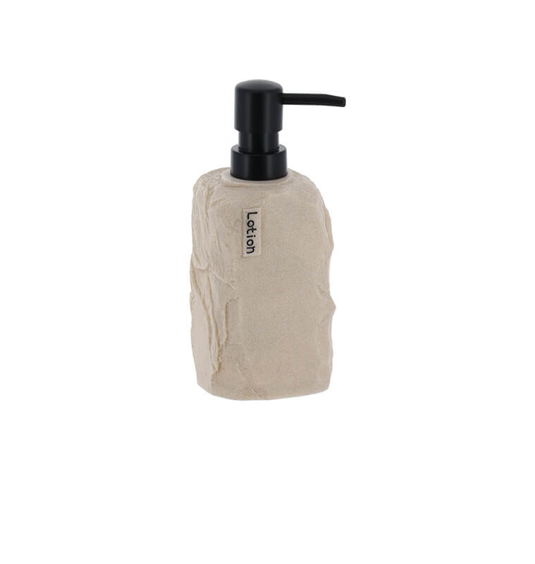Distributeur de savon effet pierre naturelle beige | Accessoires salle de bain | 4 600 CFA , dakar, Sénégal