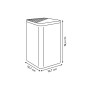 Boîte à farine en métal et bois d’acacia 1,6 L | Bocaux & bonbonnières | 3 700 CFA , dakar, Sénégal