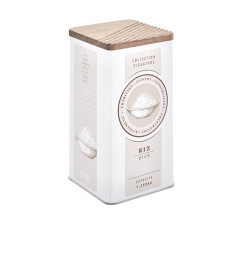 Boîte à riz en métal et bois d’acacia 1,6 L | Bocaux & bonbonnières | 3 700 CFA , dakar, Sénégal