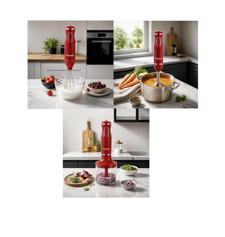 Mixeur plongeant 3 en 1 600 W avec fouet et hachoir Techwood | Blenders, mixeurs & hachoirs | 27 600 CFA , dakar, Sénégal