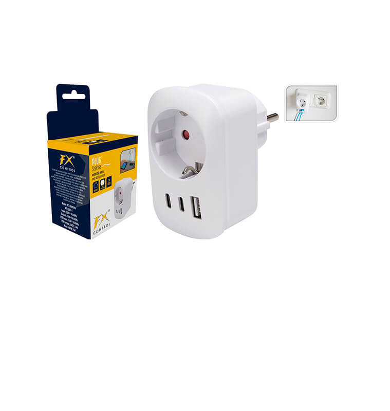 Prise de courant 230 V avec 2 ports USB 16 A 3680 W | Prises électriques, rallonges & adaptateurs | 7 300 CFA , dakar, Sénégal