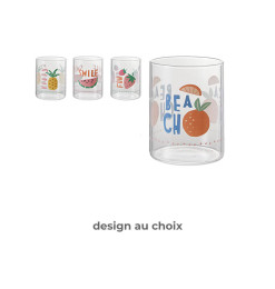 Verre décor fruits 420 ml