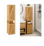 Meuble de salle de bain 2 portes bambou/MDF naturel, 30 x 30 x 170 cm | Meubles & étagères salle de bain | 61 000 CFA , dakar...