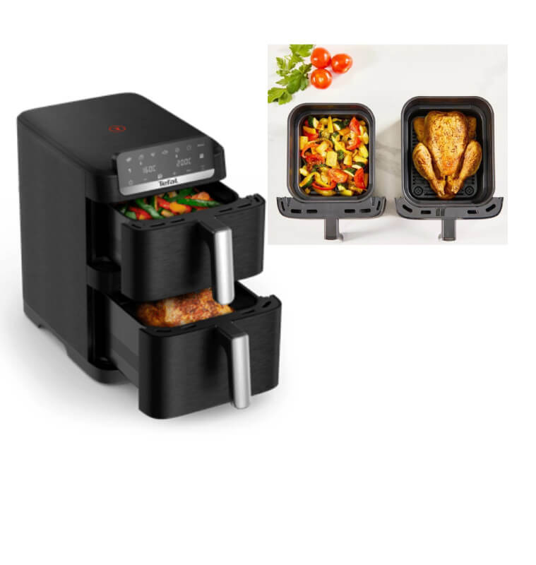 Air fryer Easy Fry Crispy Stack 6L + 4L, 2700 W Tefal | Air Fryer, friteuses à huile & cuiseurs | 137 000 CFA , dakar, Sénégal
