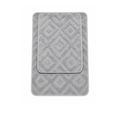 Tapis de bain antidérapant en microfibre chenille gris clair - Lot de 2 | Tapis de bain | 4 900 CFA , dakar, Sénégal