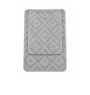 Tapis de bain antidérapant en microfibre chenille gris clair - Lot de 2 | Tapis de bain | 4 900 CFA , dakar, Sénégal
