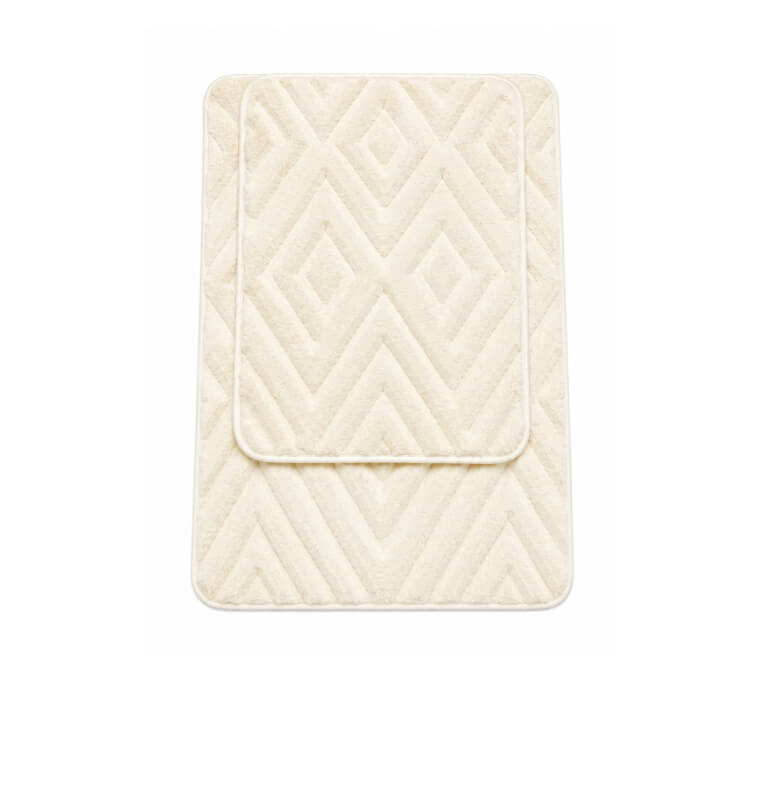 Tapis de bain antidérapant en microfibre chenille blanc - Lot de 2 | Tapis de bain | 4 900 CFA , dakar, Sénégal