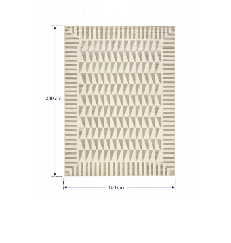 Tapis Latte crème et gris, 160 x 230 cm en polyester | Tapis décoratifs , Dakar, Sénégal