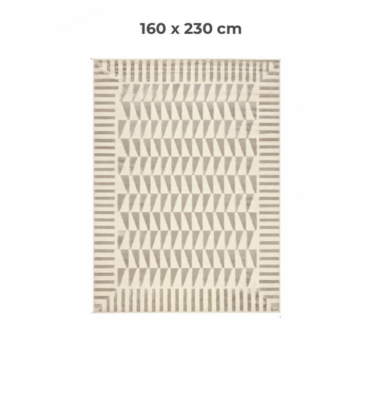Tapis Latte crème et gris, 160 x 230 cm en polyester | Tapis décoratifs , Dakar, Sénégal