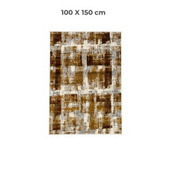 Tapis Shiny Shrink crème et or, 100 x 150 cm en polypropylène | Tapis décoratifs , Dakar, Sénégal