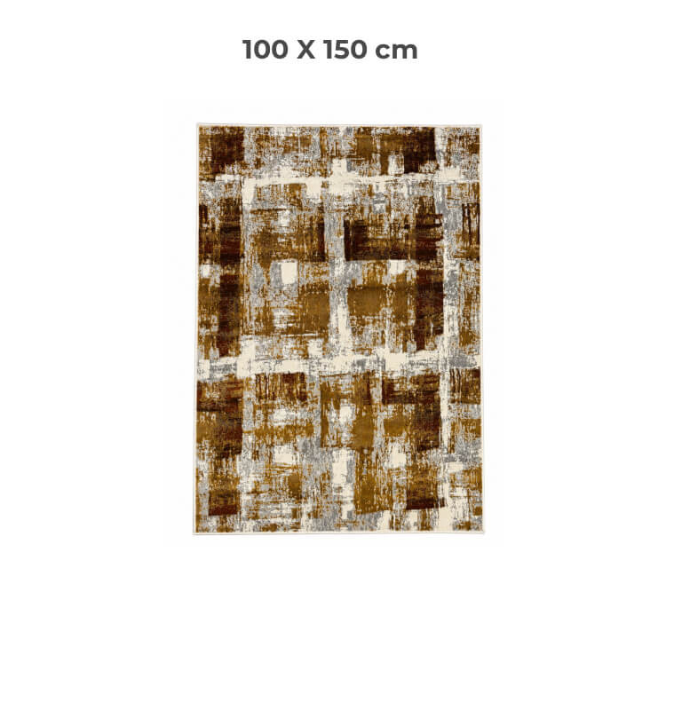 Tapis Shiny Shrink crème et or, 100 x 150 cm en polypropylène | Tapis décoratifs , Dakar, Sénégal