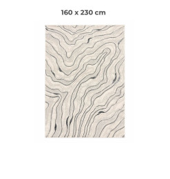 Tapis Safir crème et gris, 160 x 230 cm en polypropylène | Tapis décoratifs , Dakar, Sénégal