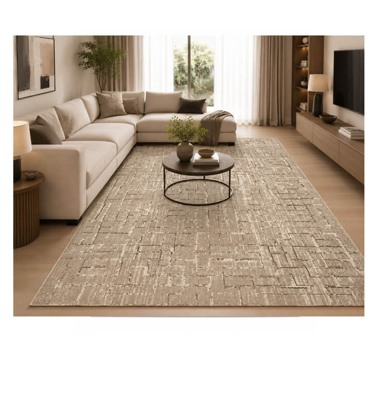 Tapis Shiny Shrink crème multicolore, 200 x 290 cm en polypropylène | Tapis décoratifs , Dakar, Sénégal