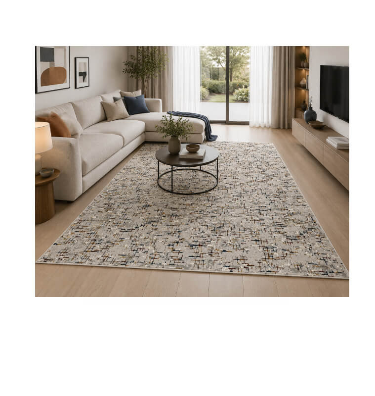 Tapis Shiny Shrink 160 x 230 cm en polypropylène gris multicolore | Tapis décoratifs , Dakar, Sénégal