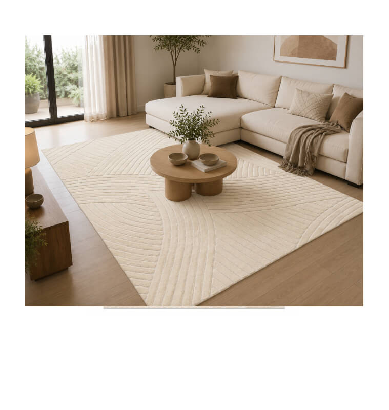 Tapis Rug 190 x 290 cm en polyester 1100 GSM crème | Tapis décoratifs , Dakar, Sénégal
