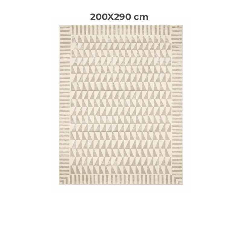 Tapis Latte 200 x 290 cm en polyester crème/Gris | Tapis décoratifs , Dakar, Sénégal