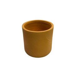 Pot d'extérieur en fibre d'argile ocre d 24 x H 24 cm
