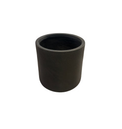 Pot d'extérieur en fibre d'argile noir 24 x H 24 cm
