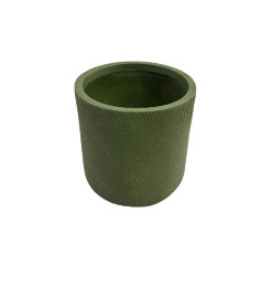 Pot d'extérieur en fibre d'argile vert d 26 × H 25 cm
