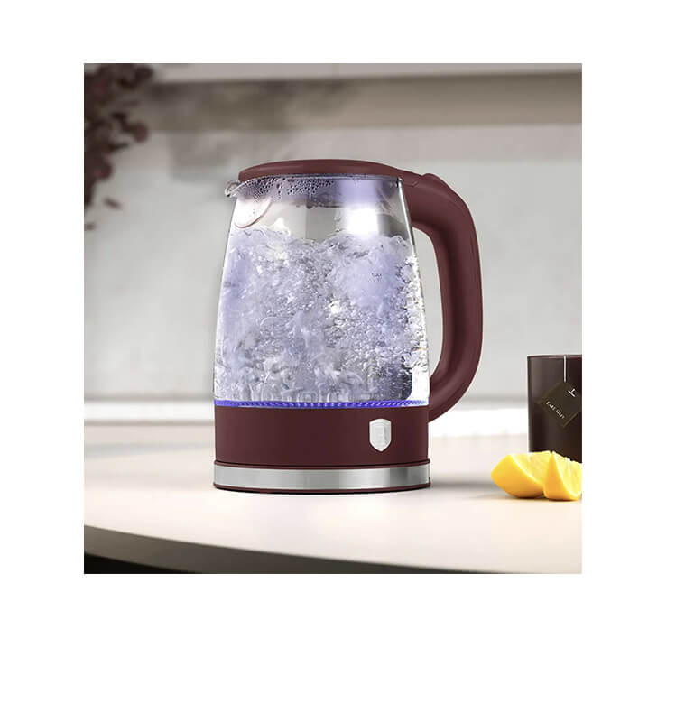 Bouilloire électrique en verre Leonardo bordeaux 1,7 L , 2200 W | Machines à café & Bouilloires électriques | 18 100 CFA , da...