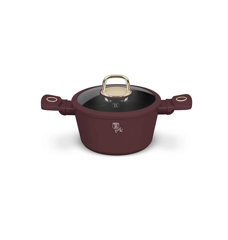 Cocotte 20 cm avec couvercle Leonardo bordeaux en aluminium | Casseroles & faitouts | 24 700 CFA , dakar, Sénégal
