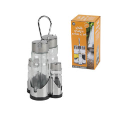Set huile, vinaigre, salière et poivrière avec support en métal | Condiments | 4 400 CFA , dakar, Sénégal