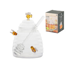 Pot à miel en verre borosilicate avec cuillère | Condiments | 8 200 CFA , dakar, Sénégal