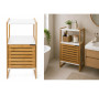 Meuble de salle de bain 1 porte bambou/MDF blanc et naturel, 33 x 33 x 80 cm | Meubles & étagères salle de bain | 27 500 CFA ...