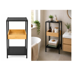 Étagère de salle de bain 3 niveaux MDF noir, 34 x 34 x 75 cm | Meubles & étagères salle de bain | 20 000 CFA , dakar, Sénégal