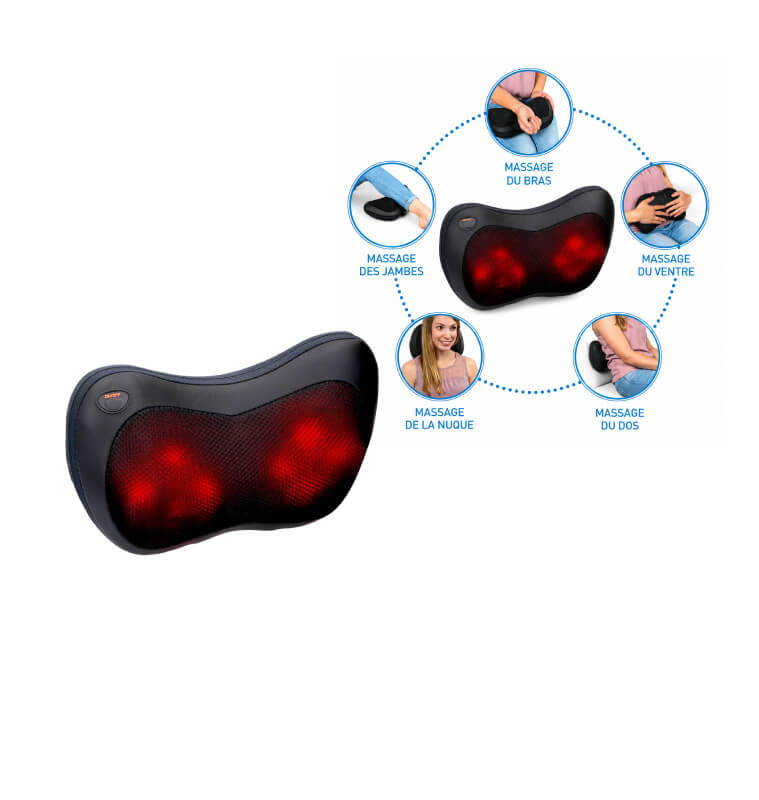 Coussin de massage Shiatsu chauffant noir 24 W, 3 vitesses | Accessoires beauté | 28 000 CFA , dakar, Sénégal