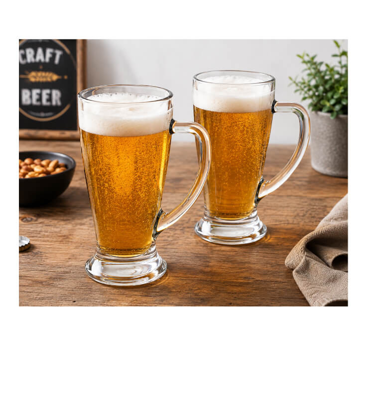 Verre à bière en verre 650 ml - Lot de 2 | Verres & carafes | 3 300 CFA , dakar, Sénégal