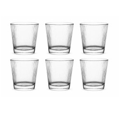 Verre à eau bas en verre strié 305 ml - Lot de 6 | Verres & carafes | 3 900 CFA , dakar, Sénégal