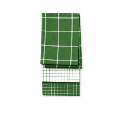 Torchon de cuisine vert à carreau 50 x 70 cm en coton - Lot de 3 | Torchons, gants, tabliers, maniques | 3 900 CFA , dakar, S...
