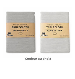 Nappe de table jacquard en polyester, taupe ou gris, 153 x 259 cm | Nappes & serviettes de table | 10 500 CFA , dakar, Sénégal