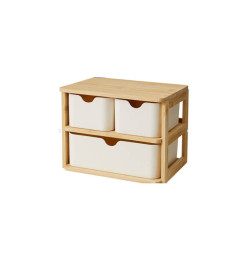 Organisateur de salle de bain avec 3 boîtes en bambou, 19 x 15 x 15 cm | Meubles & étagères salle de bain | 8 200 CFA , dakar...