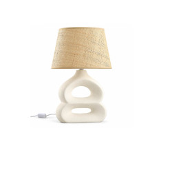 Lampe de chevet sculpturale en céramique crème, H53 cm | Lampes de table, lampes de chevet , Dakar, Sénégal