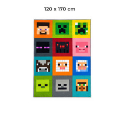 Tapis enfant Pixel Game multicolore en polyester, 120 x 160 cm | Décoration chambre enfant | 18 500 CFA , dakar, Sénégal