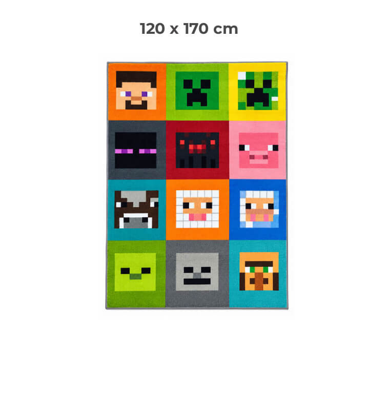 Tapis enfant Pixel Game multicolore en polyester, 120 x 160 cm | Décoration chambre enfant | 18 500 CFA , dakar, Sénégal