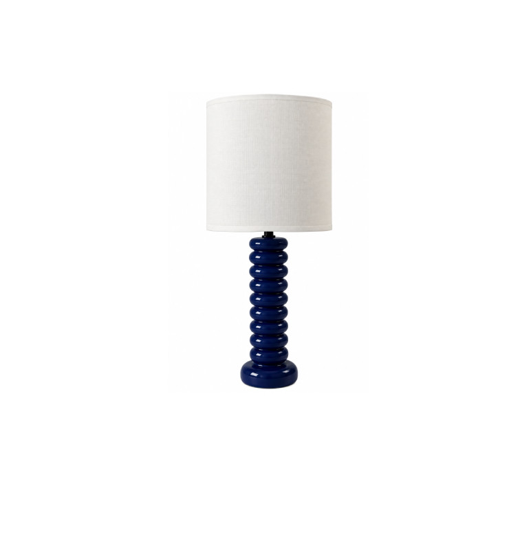 Lampe de chevet en céramique bleu foncé, H44,5 cm | Lampes de table, lampes de chevet , Dakar, Sénégal