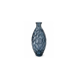 Vase texturé en verre bleu clair, 15 x 31 cm | Vases déco , Dakar, Sénégal
