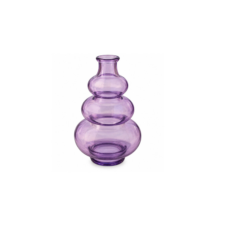 Vase à forme arrondie en verre mauve clair, 15 x 22 cm | Vases déco , Dakar, Sénégal