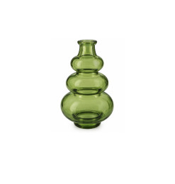 Vase à forme arrondie en verre vert clair, 15 x 22 cm | Vases déco , Dakar, Sénégal