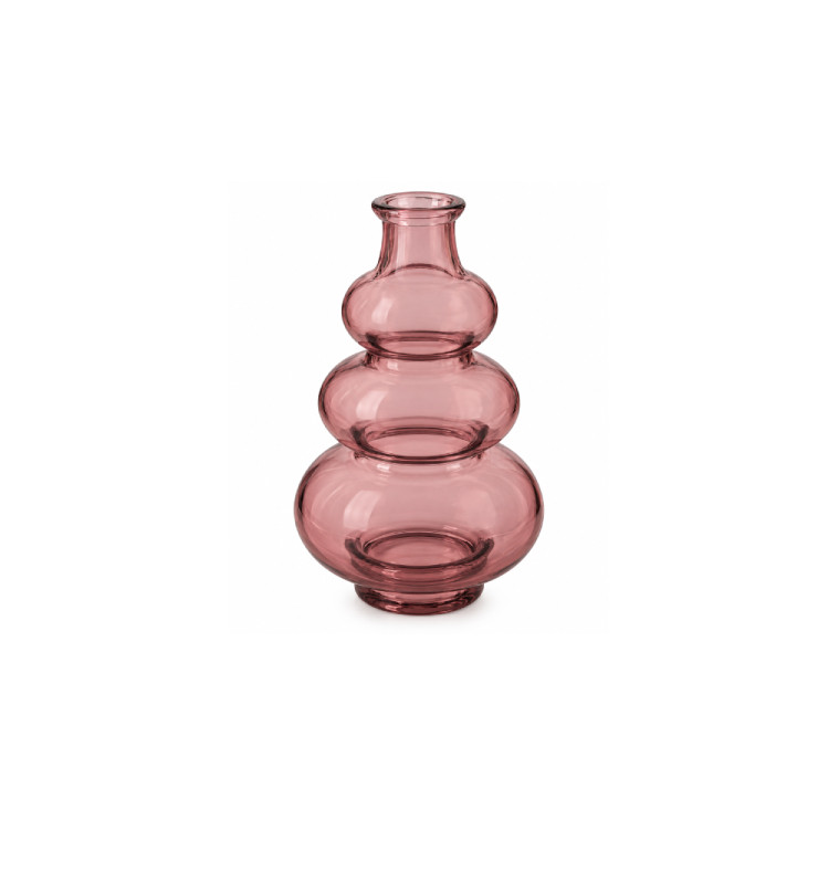 Vase à forme arrondie en verre rose clair, 15 x 22 cm | Vases déco , Dakar, Sénégal