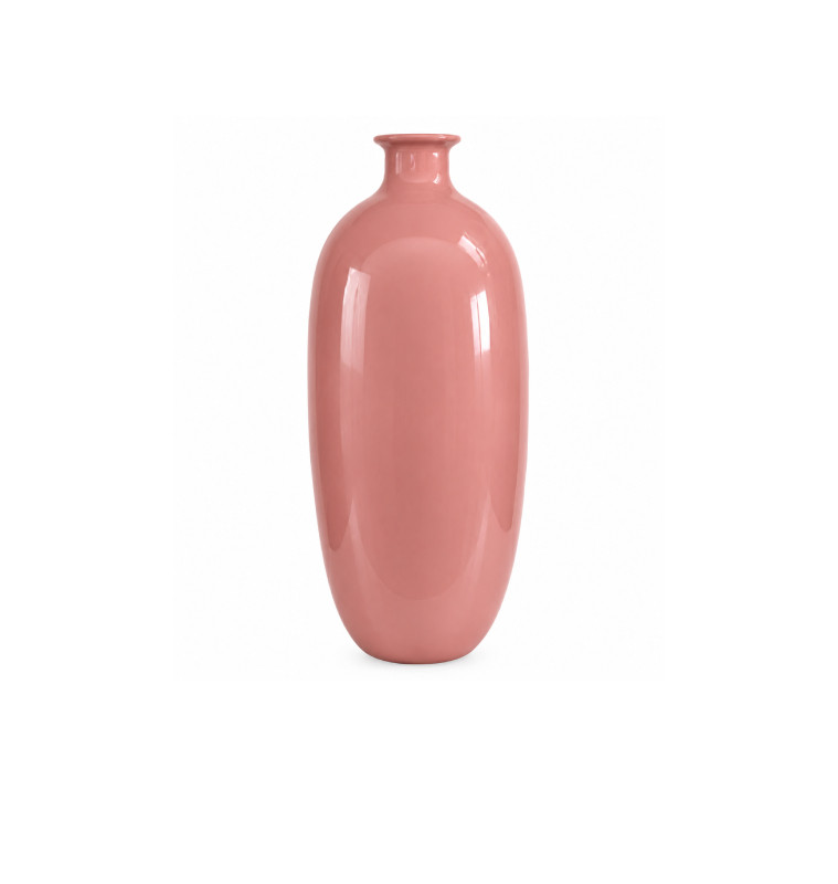 Vase ovale en verre opaque rose, 20 x 43 cm | Vases déco , Dakar, Sénégal