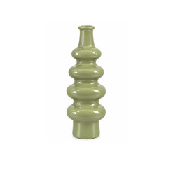 Vase sculptural en verre opaque vert foncé, 16 x 40 cm | Vases déco , Dakar, Sénégal