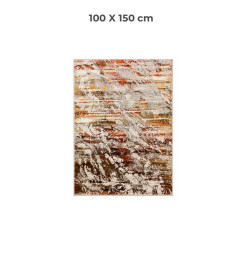 Tapis Shiny Shrink crème et brique en polypropylène, 100 x 150 cm | Tapis décoratifs , Dakar, Sénégal