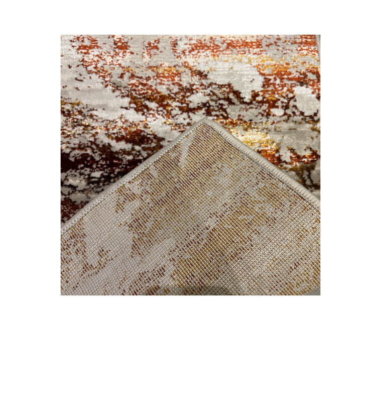 Tapis Shiny Shrink crème et brique en polypropylène, 100 x 150 cm | Tapis décoratifs , Dakar, Sénégal