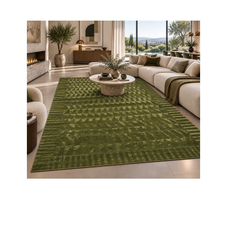 Tapis Latte vert en polyester, 200 x 290 cm | Tapis décoratifs , Dakar, Sénégal